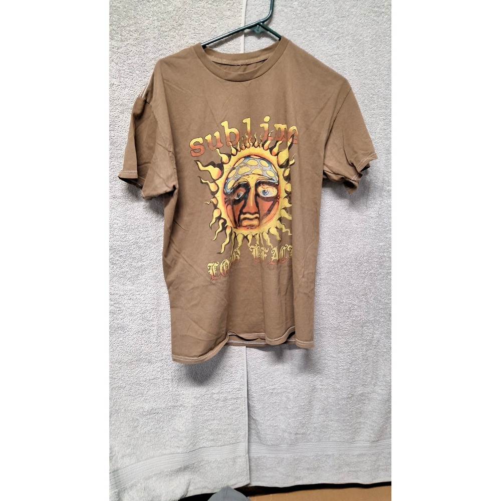 Sublime Sun Logo Graphic T-Shirt Brown Mens Medium Contrast Stitch 2022 Licensed